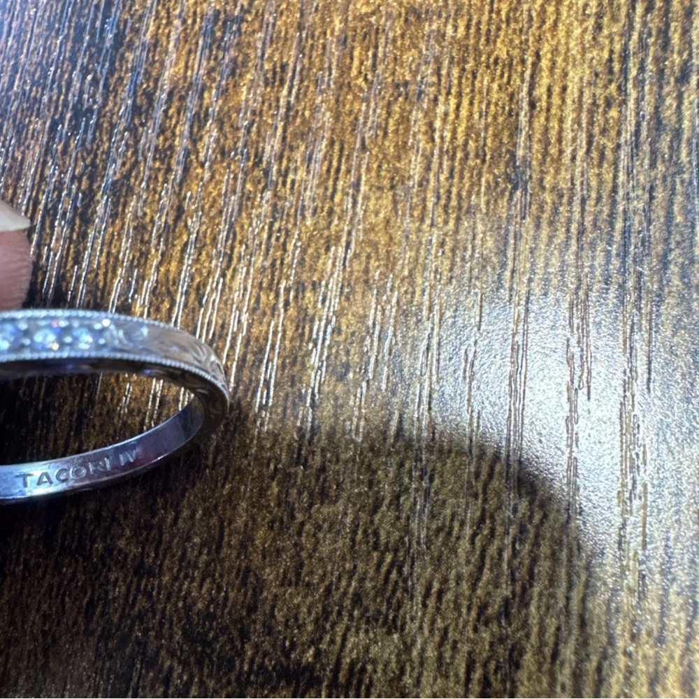 925 TACORI IV Sterling Silver Size 10 Ring Cubic Zirconia Intricate Beautiful - Picture 5 of 5